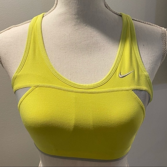 {Nike} dri-fit mesh panel racerback sports bra - Picture 1 of 3